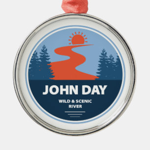 John Day Wild and Scenic River Oregon Metal Tree Decoration