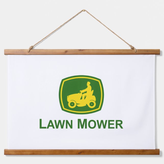 John Deere Lawn Mower Hanging Tapestry (Front)