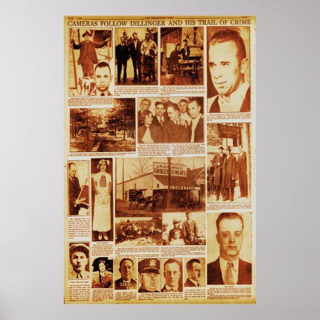 John Dillinger Trail of Crime Public Enemy #1 Poster (Front)