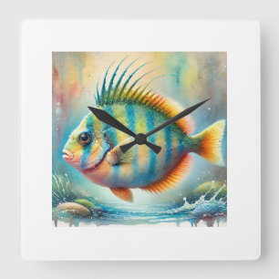 John Dory fish 040924AREF121 - Watercolor Square Wall Clock