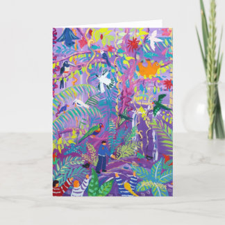 John Dyer Art Card Tropical House with Sloth