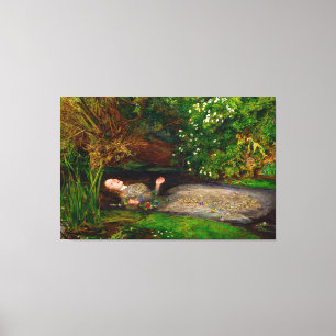 JOHN EVERETT MILLAIS - OPHELIA - 1851-1852 - CANVAS PRINT