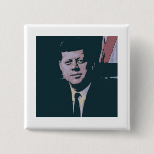 John F. Kennedy 15 Cm Square Badge