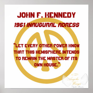 John F, Kennedy 1961 Inaugural A ddress-Customise Poster