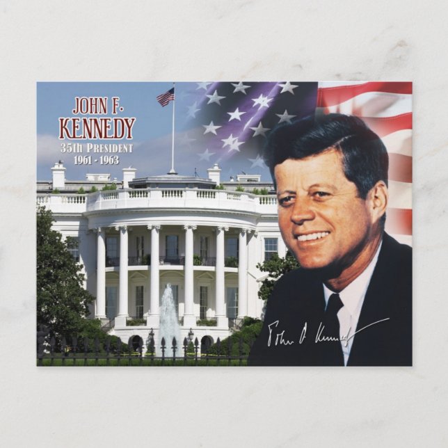 John F. Kennedy - 35th President of the U.S. Postcard (Front)