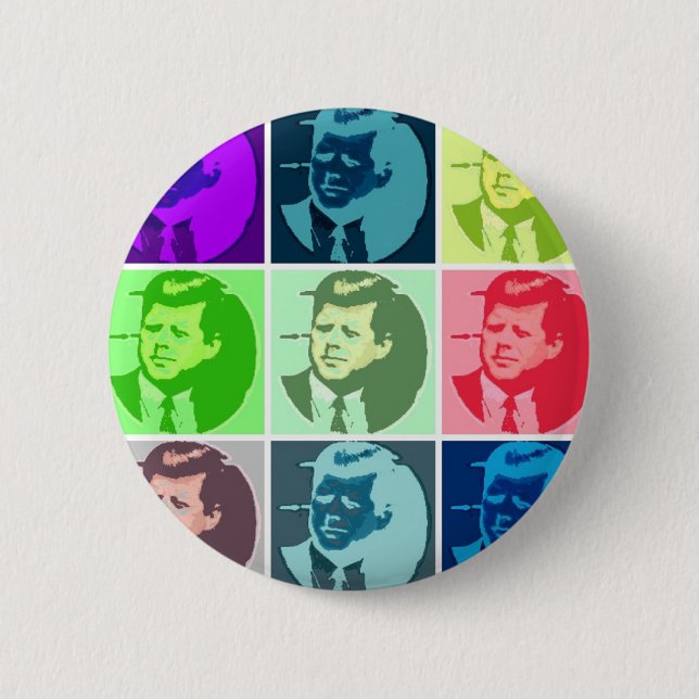 John F Kennedy 6 Cm Round Badge (Front)