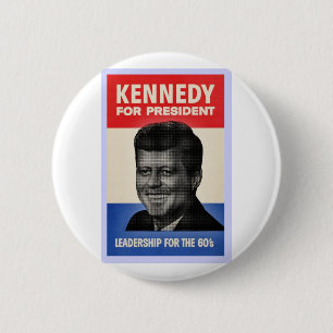 John F Kennedy 6 Cm Round Badge