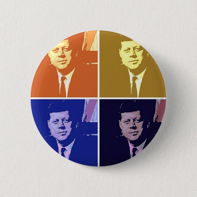 John F Kennedy 6 Cm Round Badge (Front)