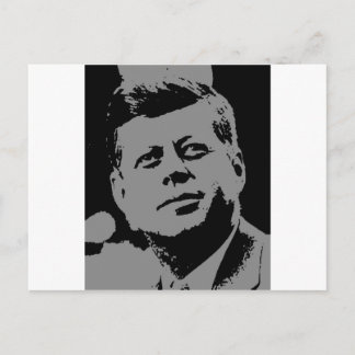 John F. Kennedy black and grey silhouette Postcard