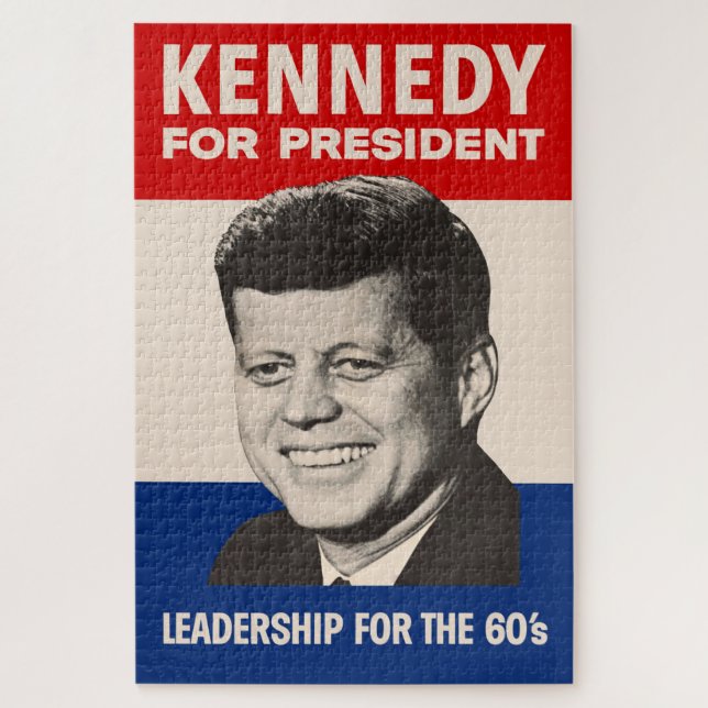 John F. Kennedy For President JFK Campaign Poster Jigsaw Puzzle (Vertical)