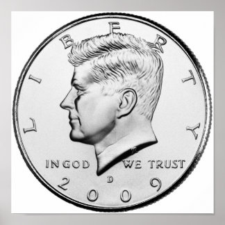 John F. Kennedy Half-Dollar Poster