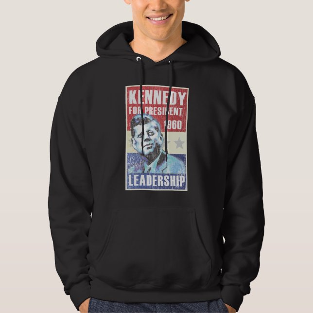 John F. Kennedy Historic President Campaign Poster Hoodie (Front)