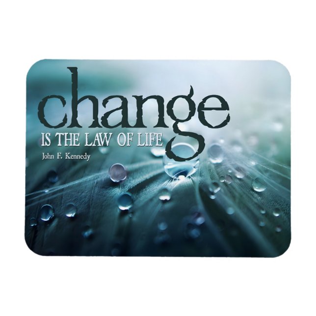 John F. Kennedy Inspirational Quote "Change" Flexi Magnet (Horizontal)