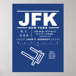 John F. Kennedy International Airport JFK Poster