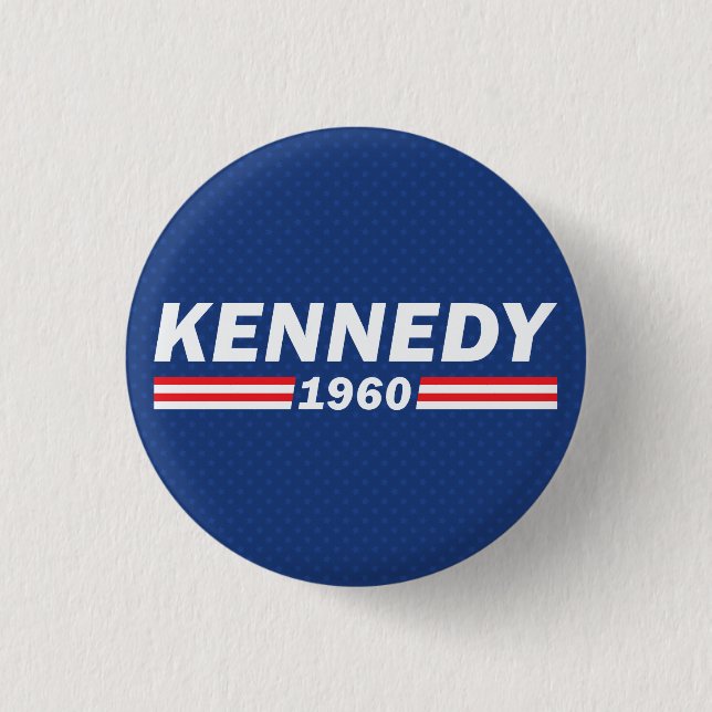John F. Kennedy JFK, Kennedy 1960 3 Cm Round Badge (Front)