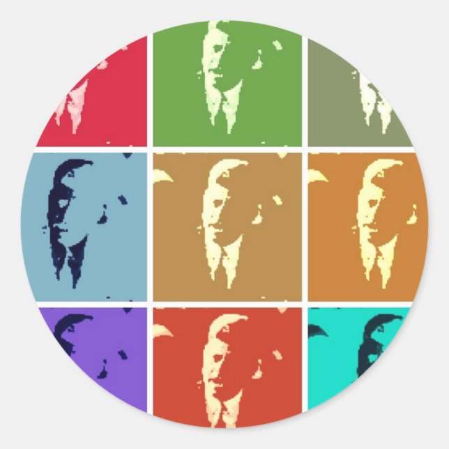 John F Kennedy/JFK  Pop Art Classic Round Sticker (Front)
