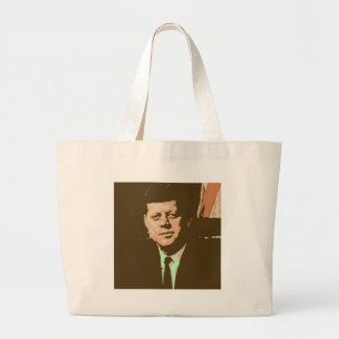 John F Kennedy Large Tote Bag