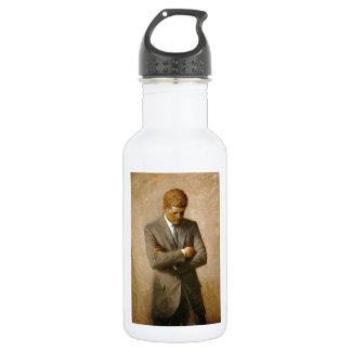 John F Kennedy Official Portrait by Aaron Shikler 532 Ml Water Bottle