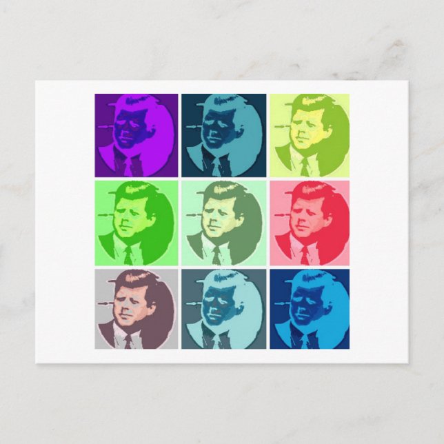 John F Kennedy Pop Art Postcard (Front)