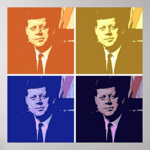 John F Kennedy Pop Art Poster