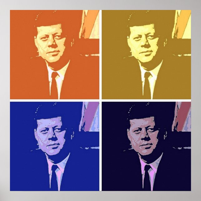 John F Kennedy Pop Art Poster (Front)