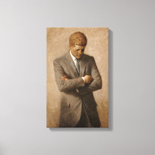 John F. Kennedy Portrait Canvas Print
