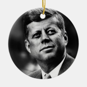 John F Kennedy President Ceramic Tree Decoration
