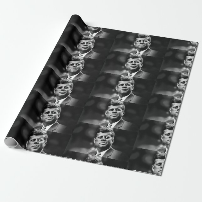 John F Kennedy President Wrapping Paper (Unrolled)
