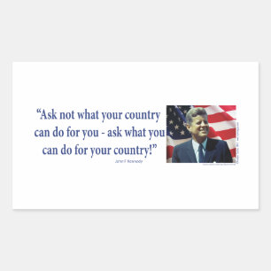 John F Kennedy Rectangular Sticker