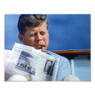 John F Kennedy Smoking Photo Print
