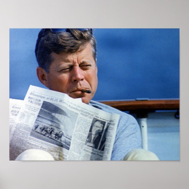 John F Kennedy Smoking Poster (Front)