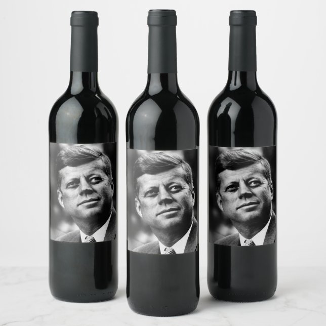 John F Kennedy Wine Label (Bottles)