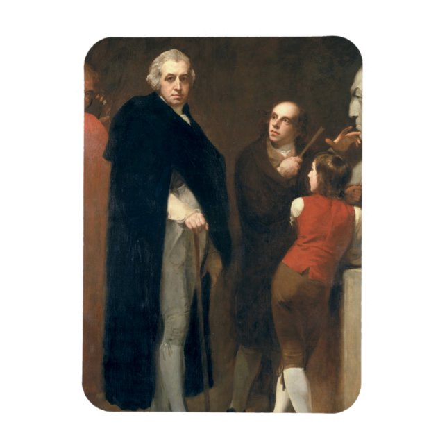 John Flaxman (1755-1826) modelling his bust of Wil Magnet (Vertical)