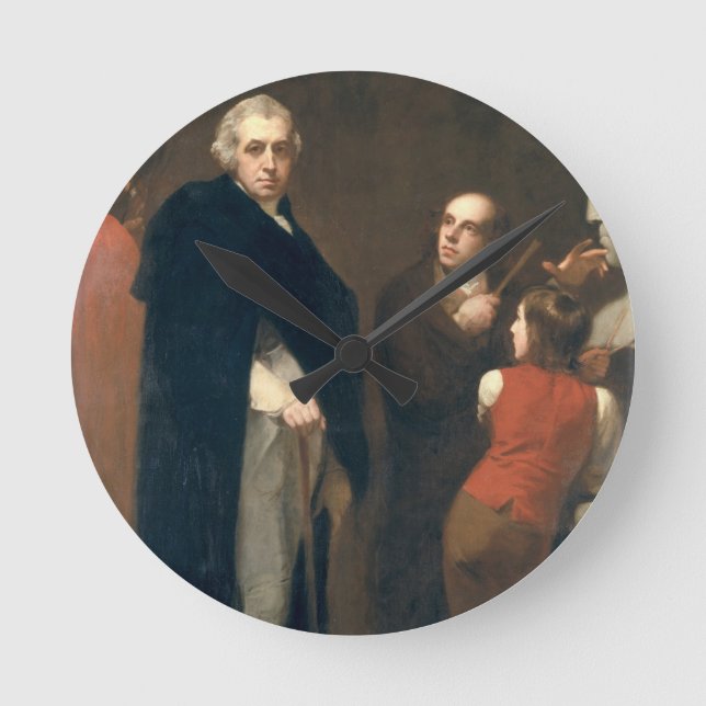 John Flaxman (1755-1826) modelling his bust of Wil Round Clock (Front)
