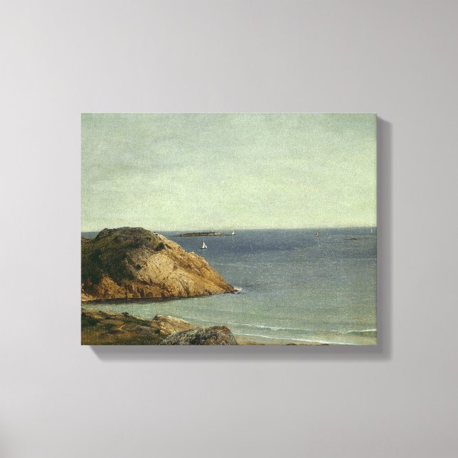 John Frederick Kensett - Rocky Coast Canvas Print (Front)