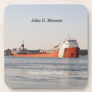 John G. Munson set of 6 hard plastic coasters