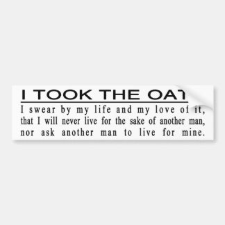 John Galt Oath bumper sticker