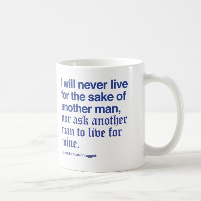 John Galt's pledge Coffee Mug (Right)