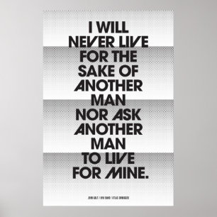 John Galt's Pledge Dot Pattern Poster
