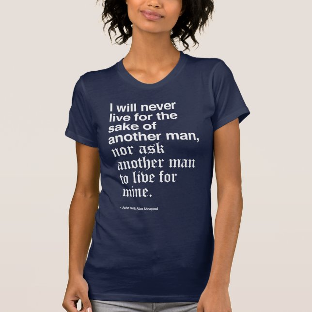 John Galt's pledge/Short version/ Dark T-Shirt (Front)