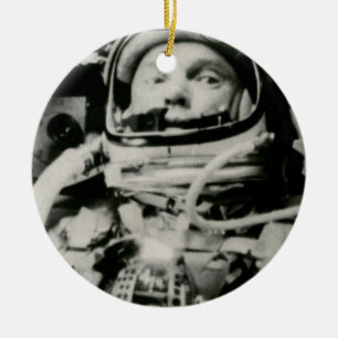 John Glenn & Firendship 7 - See Both Sides Ceramic Tree Decoration