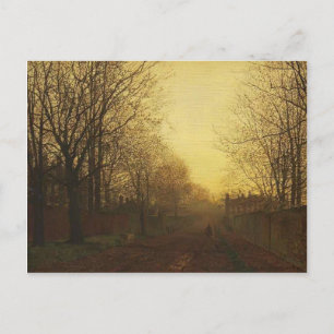John Grimshaw- Wimbledon Park, Autumn After Glow Postcard