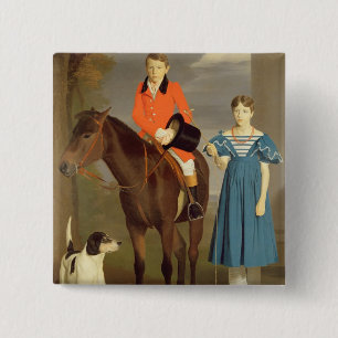 John Gubbins Newton and his Sister Mary, 1832-33 ( 15 Cm Square Badge