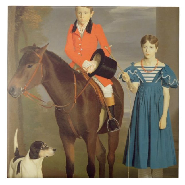 John Gubbins Newton and his Sister Mary, 1832-33 ( Tile (Front)