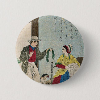 John Heathcoat, inventor of the knitting machine 6 Cm Round Badge