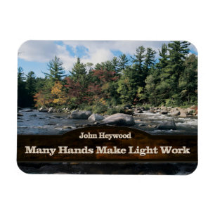 John Heywood Inspirational Quote "Teamwork" Magnet