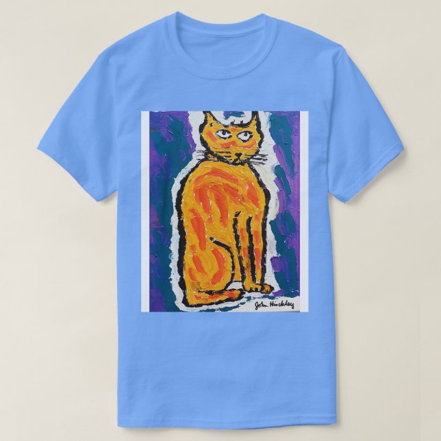John Hinckley original cat painting Baseball TShir T-Shirt (Design Front)