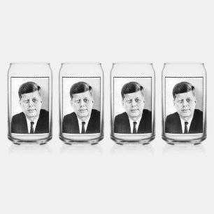 John Jack Kennedy US Presidential White House Can Glass