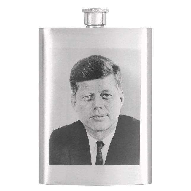 John Jack Kennedy US Presidential White House Hip Flask (Front)