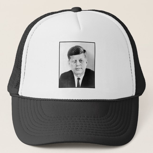 John Jack Kennedy US Presidential White House Trucker Hat (Front)